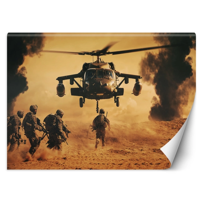 Fototapeta Patriotyczna Helikopter Żołnierze Misja na wymiar kolekcja PRESTIGE